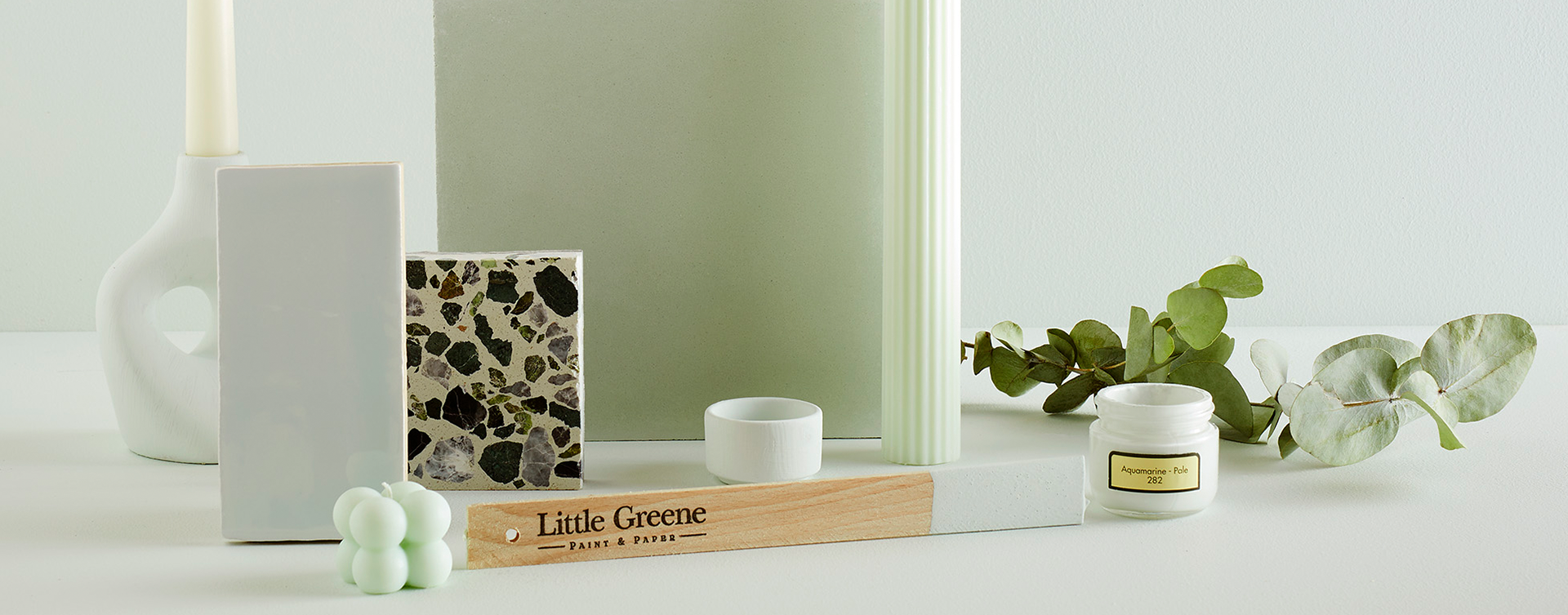 Little Greene Green Tones - Mood Board - Samples - John Willox Kitchen Design is a supplier of Little Greene Paint and Wallpaper.