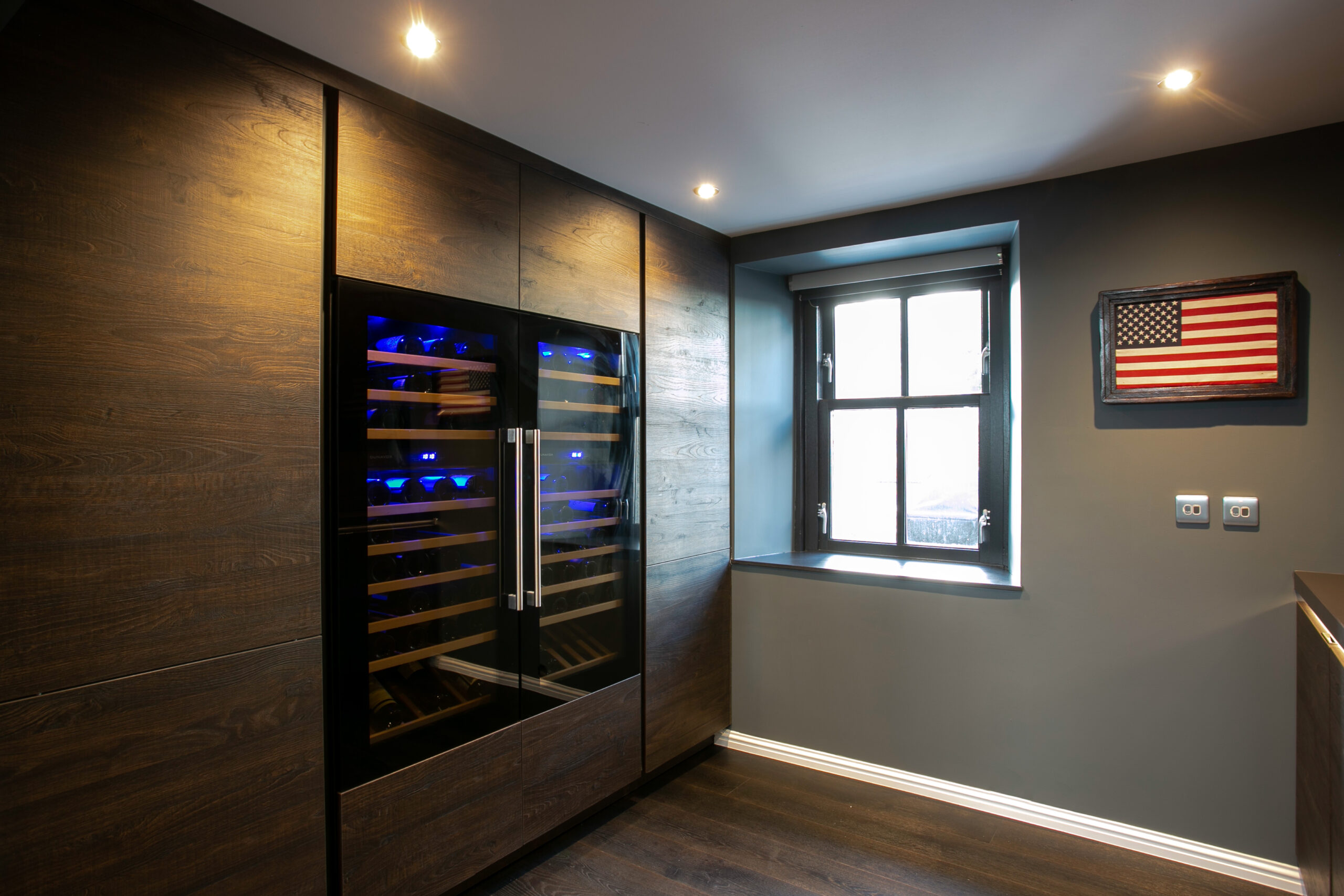 Bar Areas - Fridge and storage by John Willox Kitchen Design, Ellon, Aberdeenshire