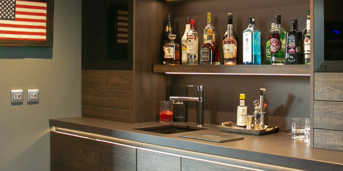 Creating the Perfect Home Bar. Feature Image. John Willox Kitchen Design.