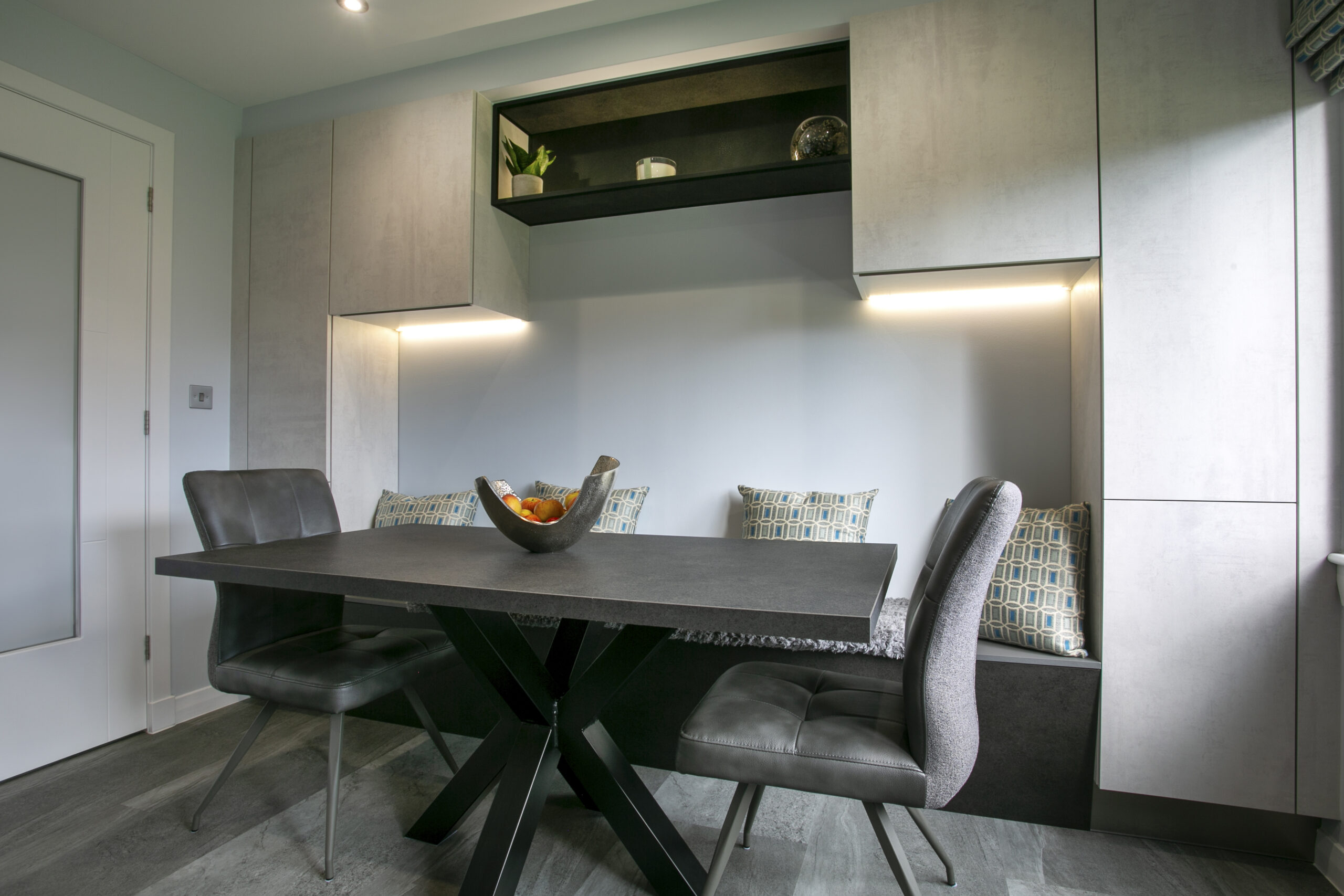 open kitchen and dining space. John Willox Kitchen Design Aberdeen. Ellon.