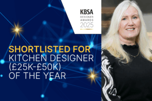 John Willox Kitchen Designer Diane Magee. Shortlisted for kitchen Designer (£25-£50k) of the year. KBSA Designer of the Year Awards 2025.