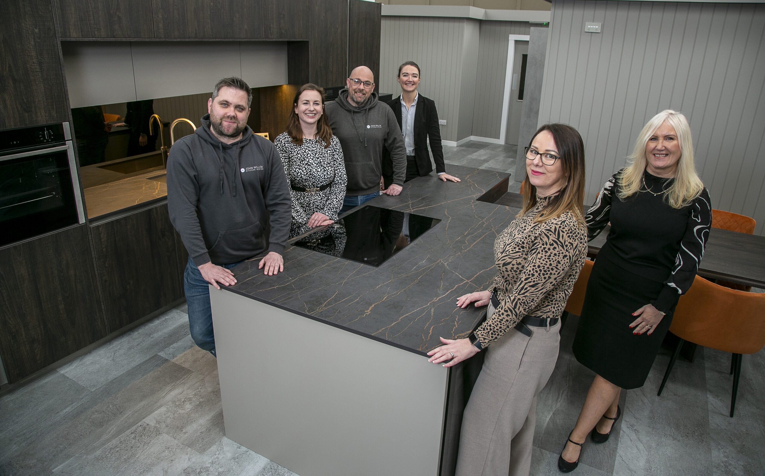 John Willox Kitchen Design Team within the Ellon Showroom