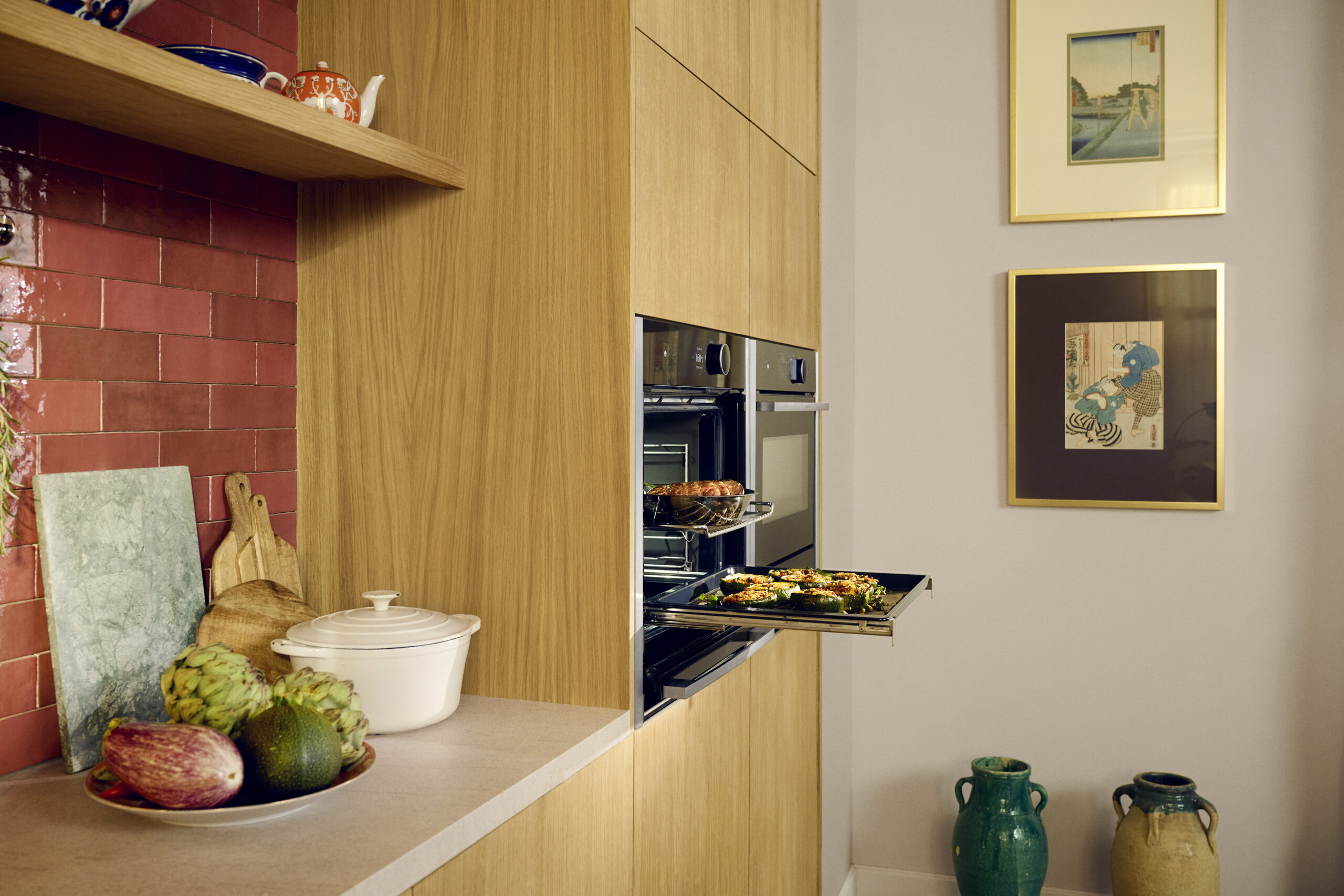 NEFF Slide and Hide Oven. Available with a kitchen purchase at John Willox Kitchen Design. Ellon. Aberdeenshire.