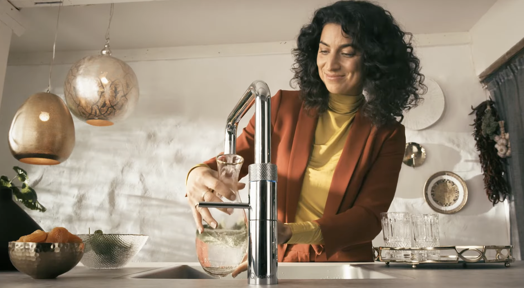 Quooker Tap You Tube Video Image. Available with a kitchen purchase at John Willox Kitchen Design. Ellon. Aberdeenshire.